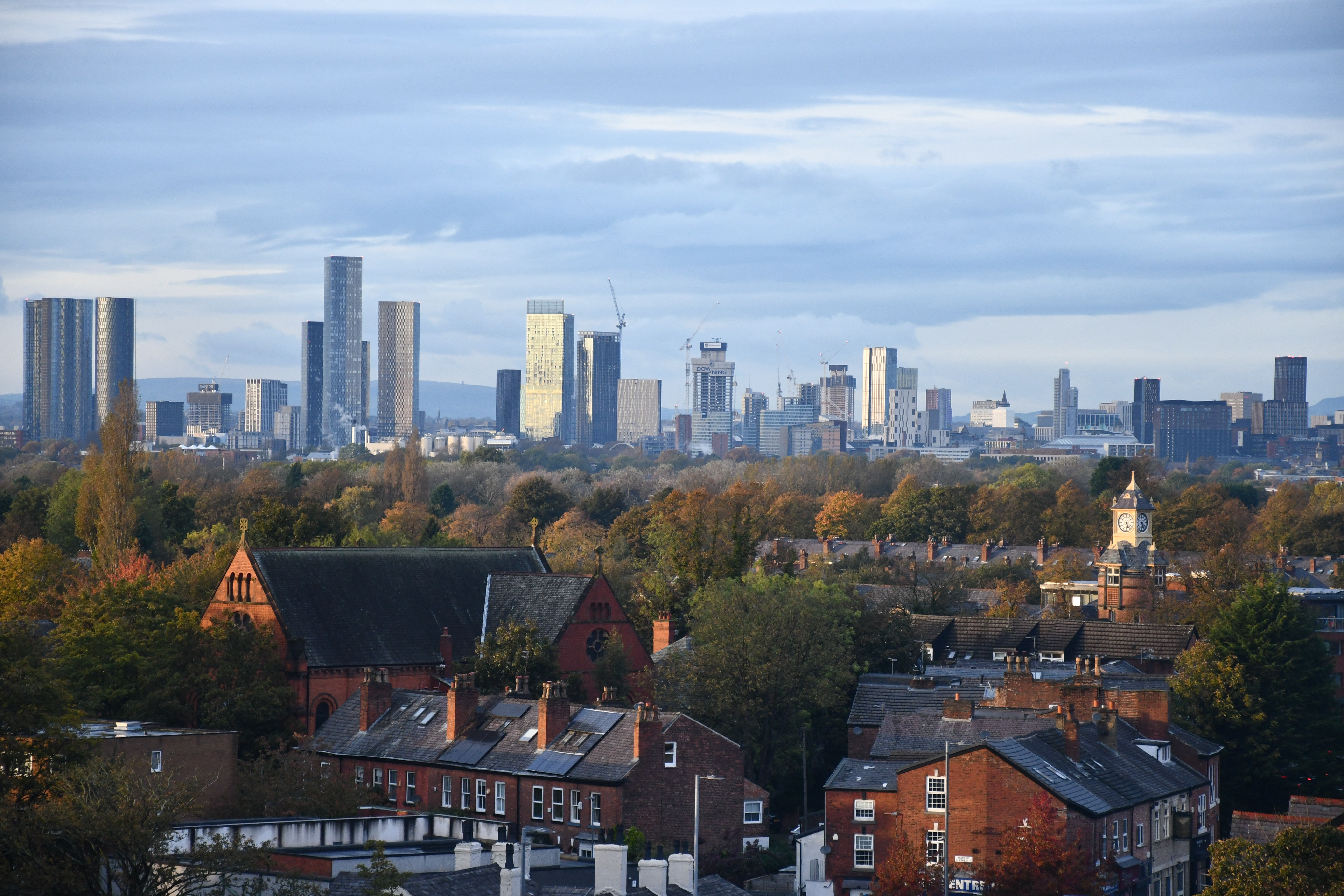 A view of Withington from the Paterson Building, looking towards the city centre of Manchester